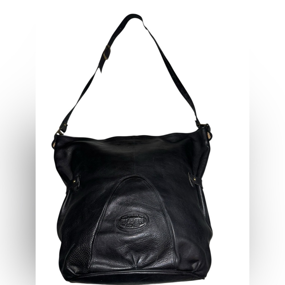 Monsac Elegant Black Leather Shoulder Crossbody Bag